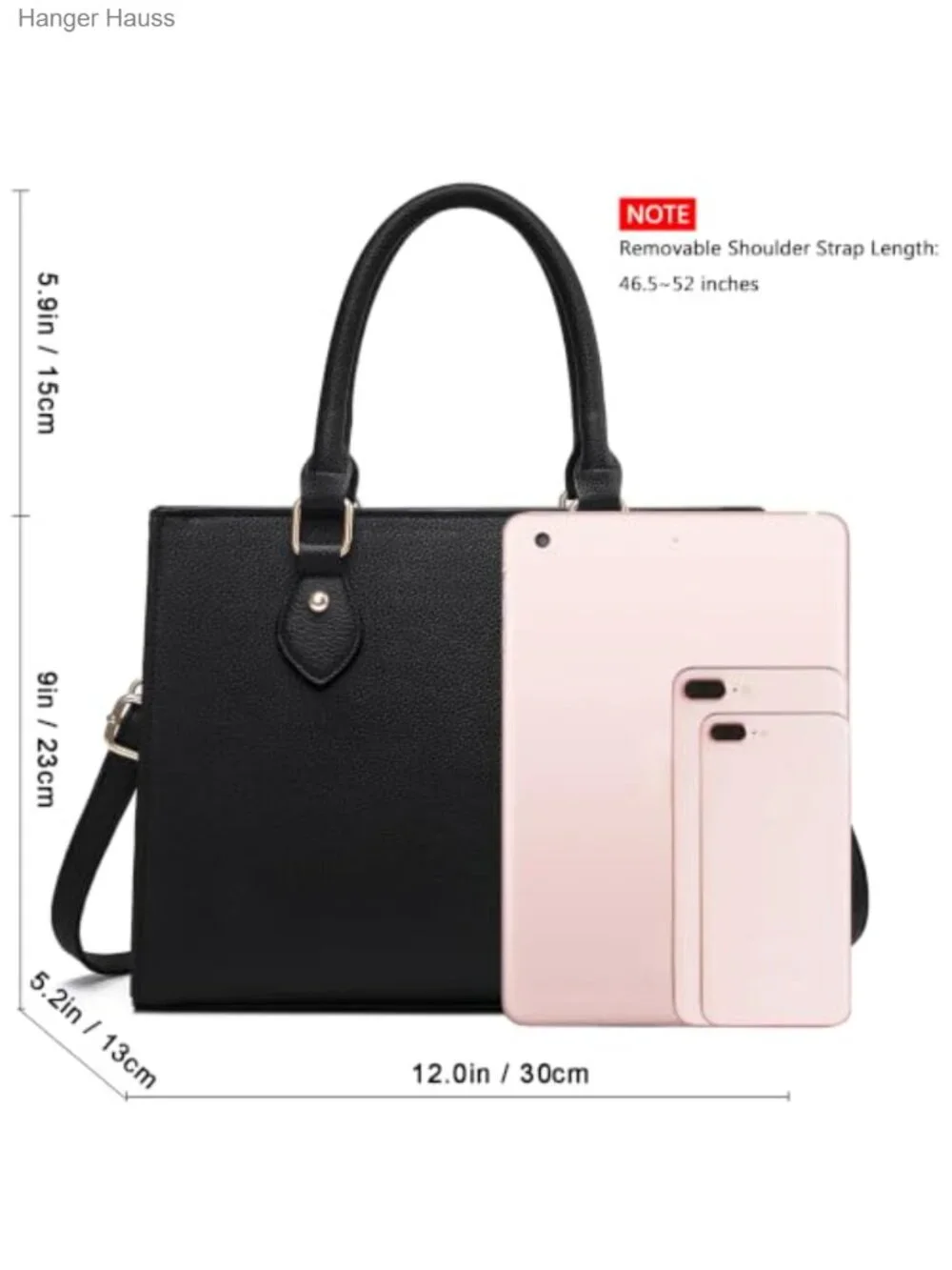 Women's PU Leather Tote Satchel Crossbody Handbag